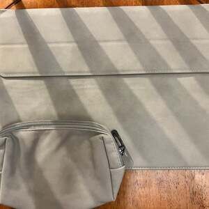 Light Gray Laptop Sleeve & Accessory Pouch Set